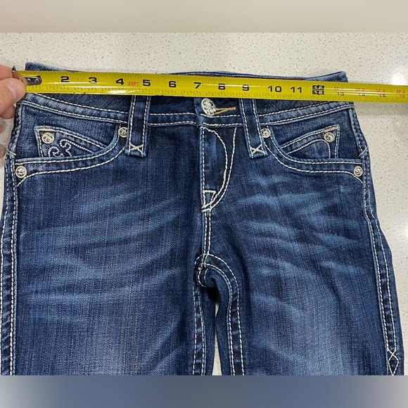 Rock Revival Sasha Straight Stretch Jeans 25x29 Low Rise EUC Denim - Picture 13 of 13